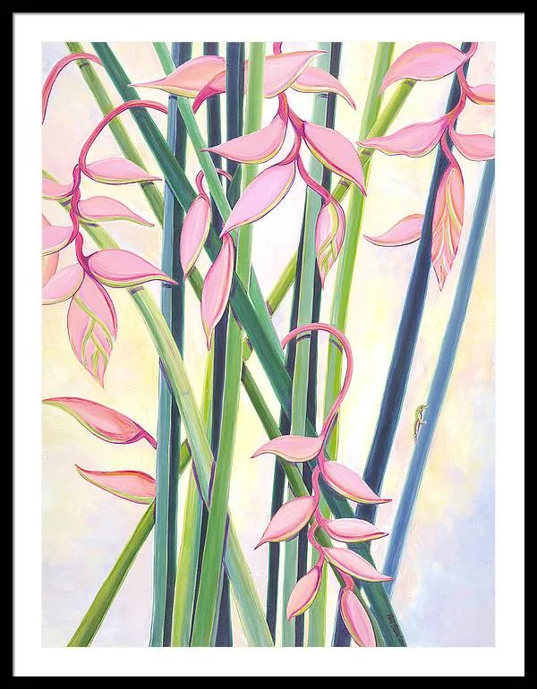 "Pink Elegance" Tropical Beauty - Framed Print