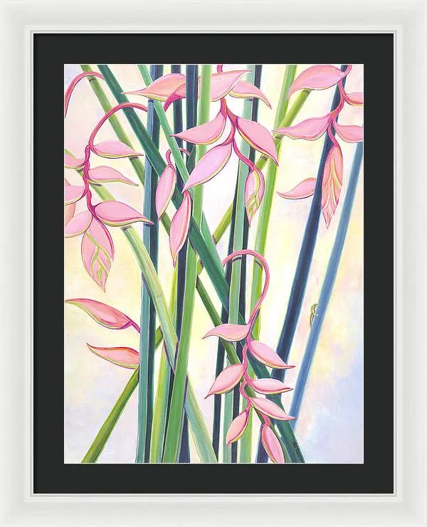"Pink Elegance" Tropical Beauty - Framed Print