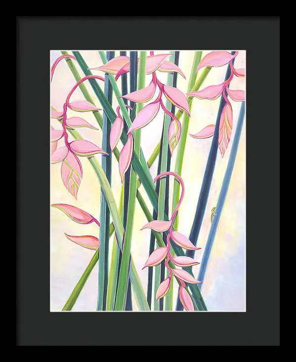 "Pink Elegance" Tropical Beauty - Framed Print