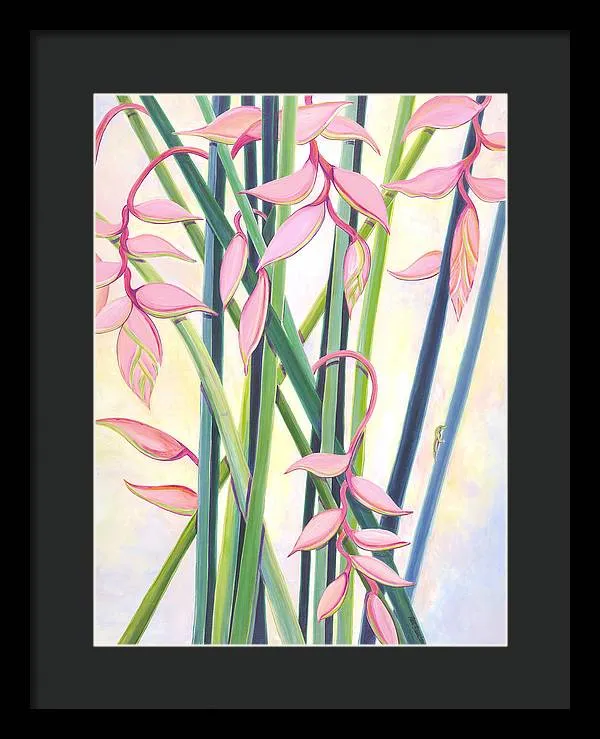 "Pink Elegance" Tropical Beauty - Framed Print