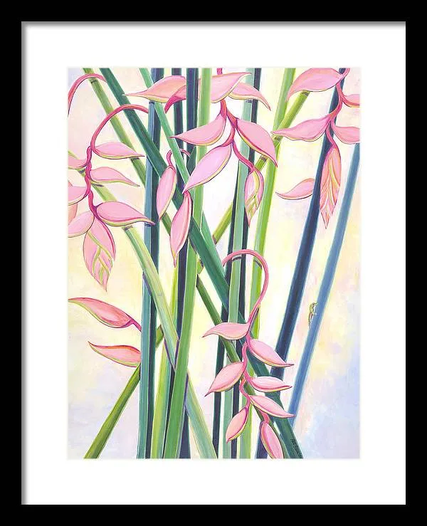 "Pink Elegance" Tropical Beauty - Framed Print