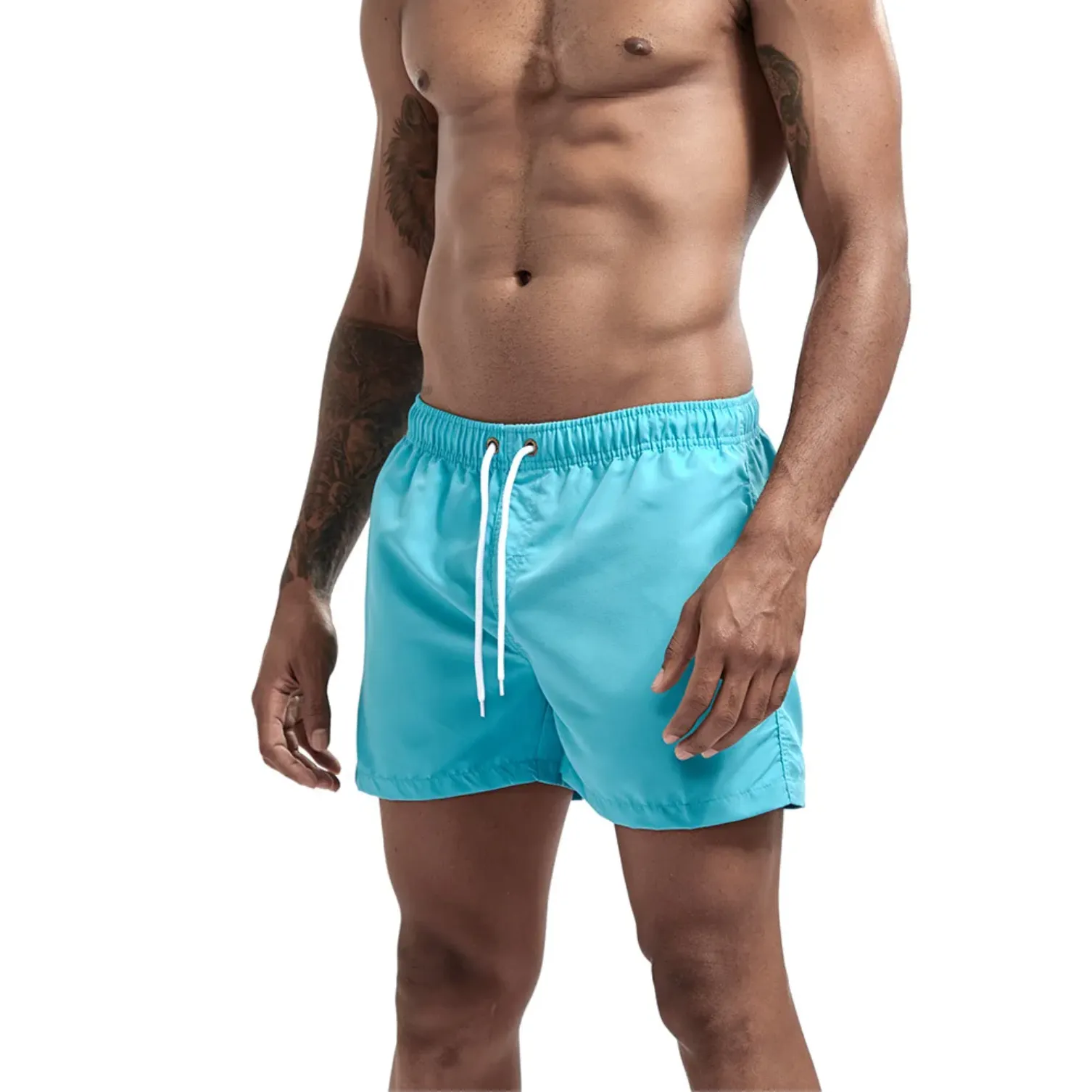 "SWIM" Maillot de bain Short de plage Homme couleur Bleu Ciel -  URB1™