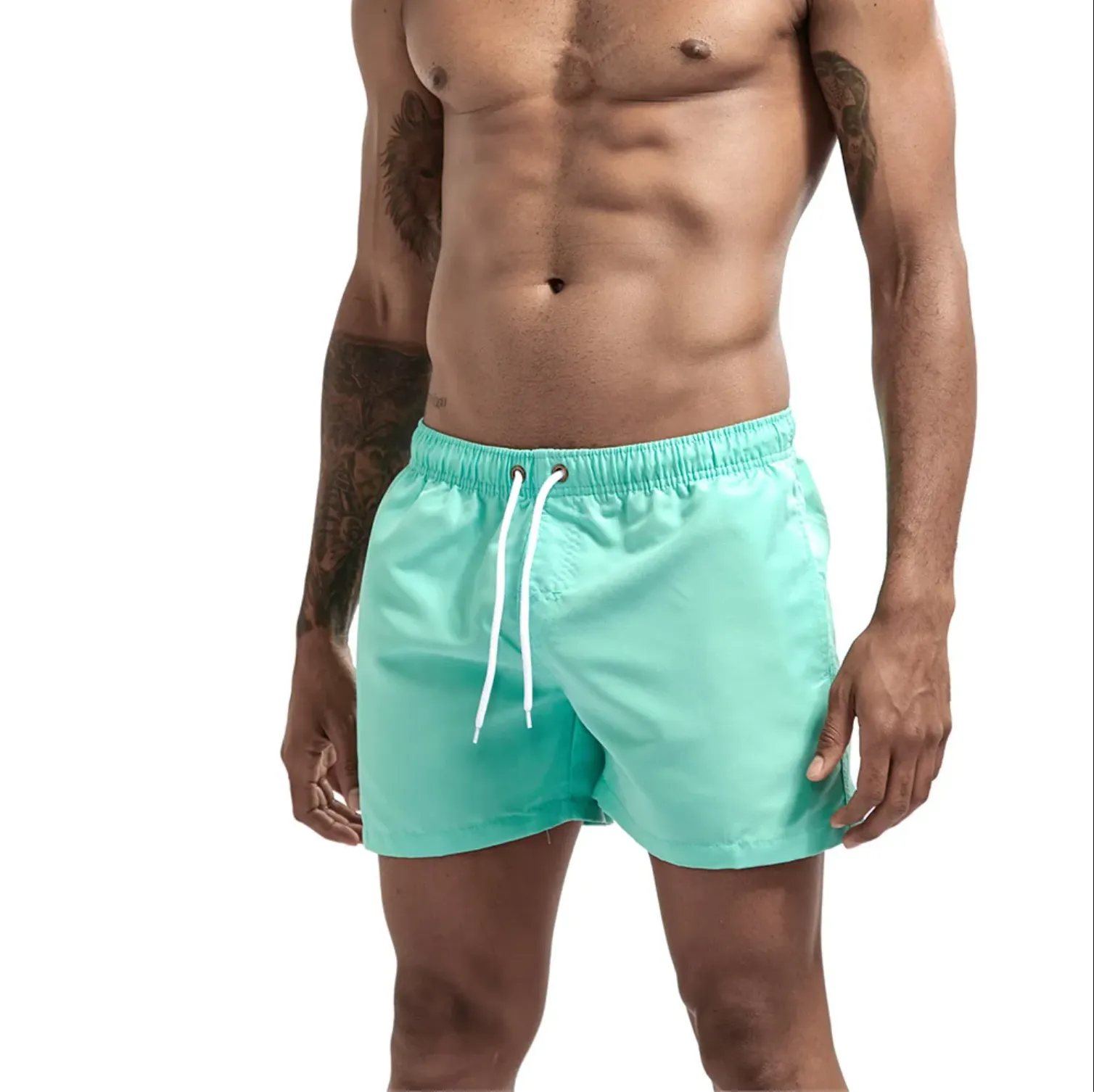 "SWIM" Maillot de bain Short de plage Homme couleur Bleu Ciel -  URB1™