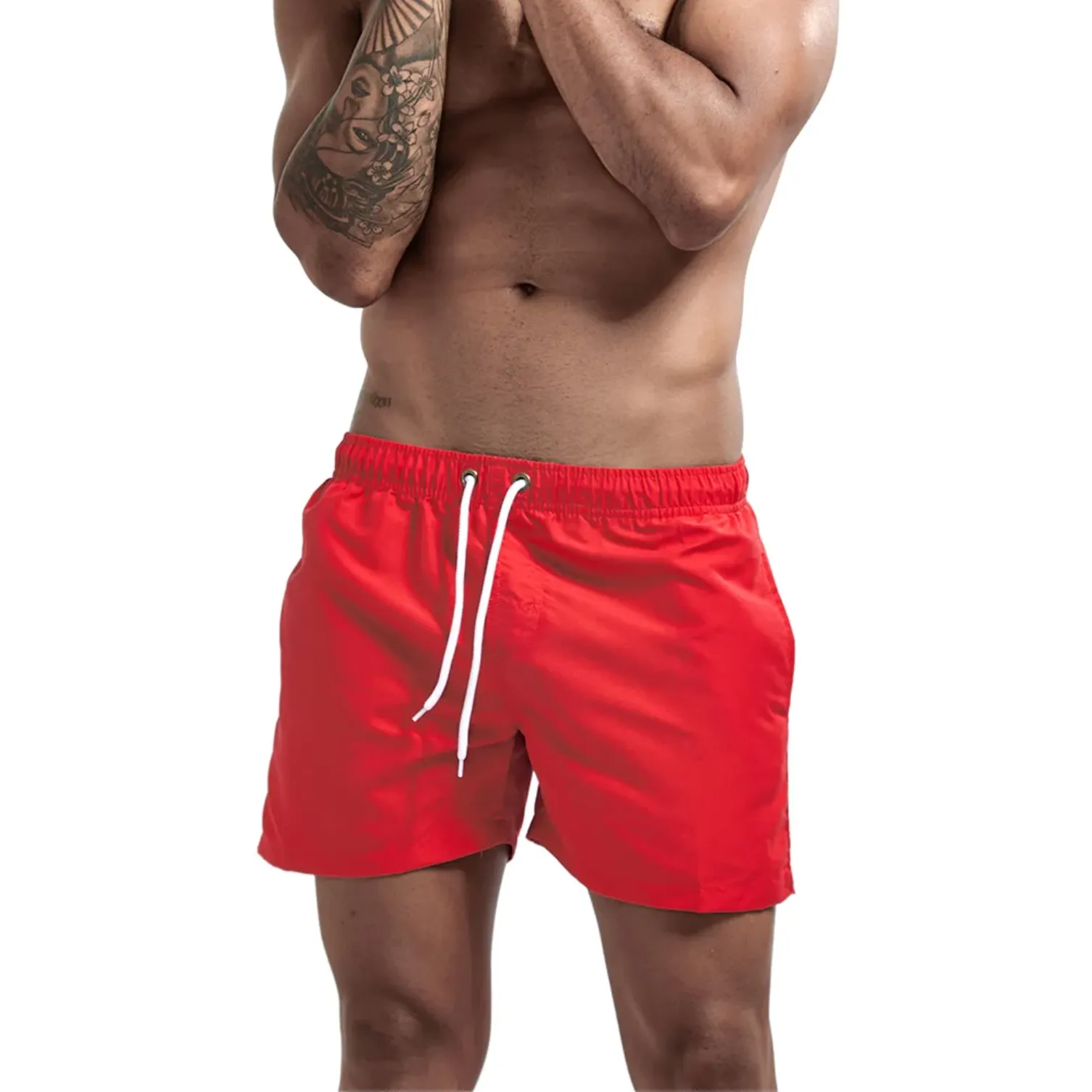 "SWIM" Maillot de bain Short de plage Homme couleur Rouge -  URB1™