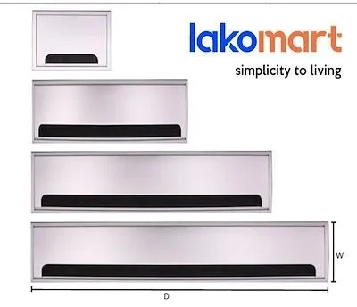 【Rectangle Wire Cover Grommet】WIRE COVER RECTANGLE ALUMINIUM 120 X 500MM   Table Desk Wire Organizer Aluminium Wire Cover