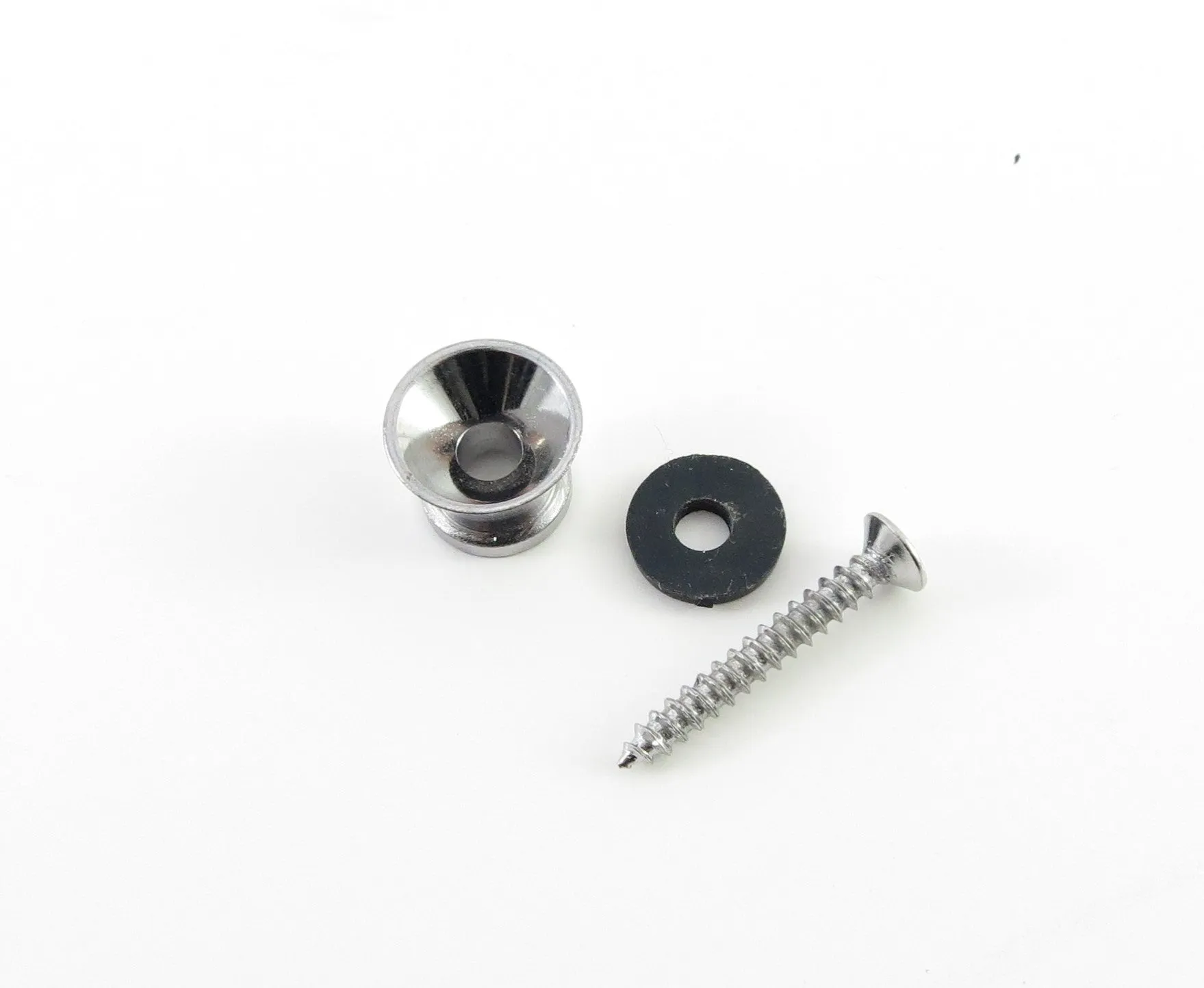 Replacement Chrome End Pin Acoustic/Electric Guitar Strap Buttons with Screw