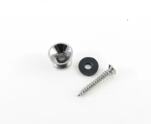 Replacement Chrome End Pin Acoustic/Electric Guitar Strap Buttons with Screw