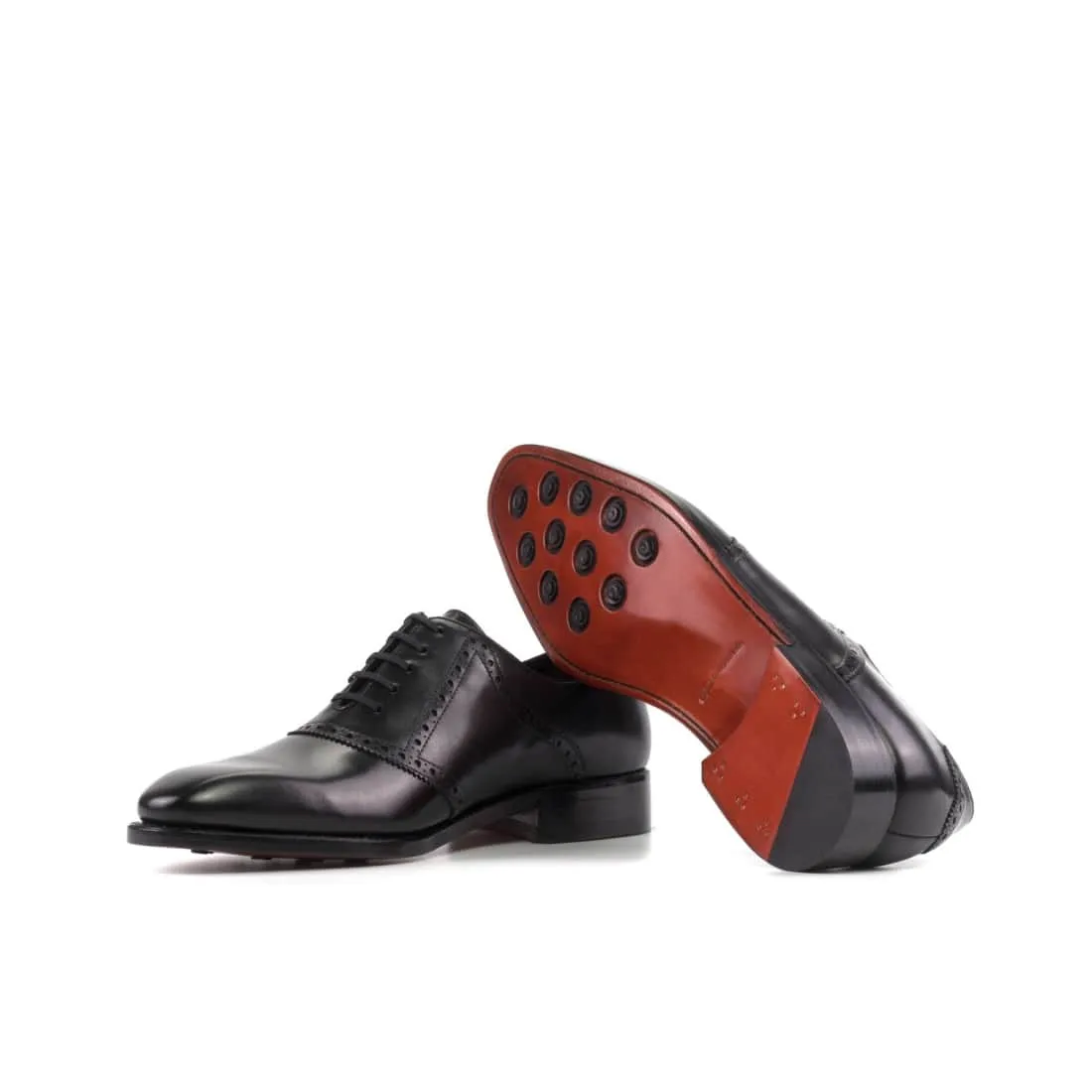 Richelieu Saddle en cuir Noir