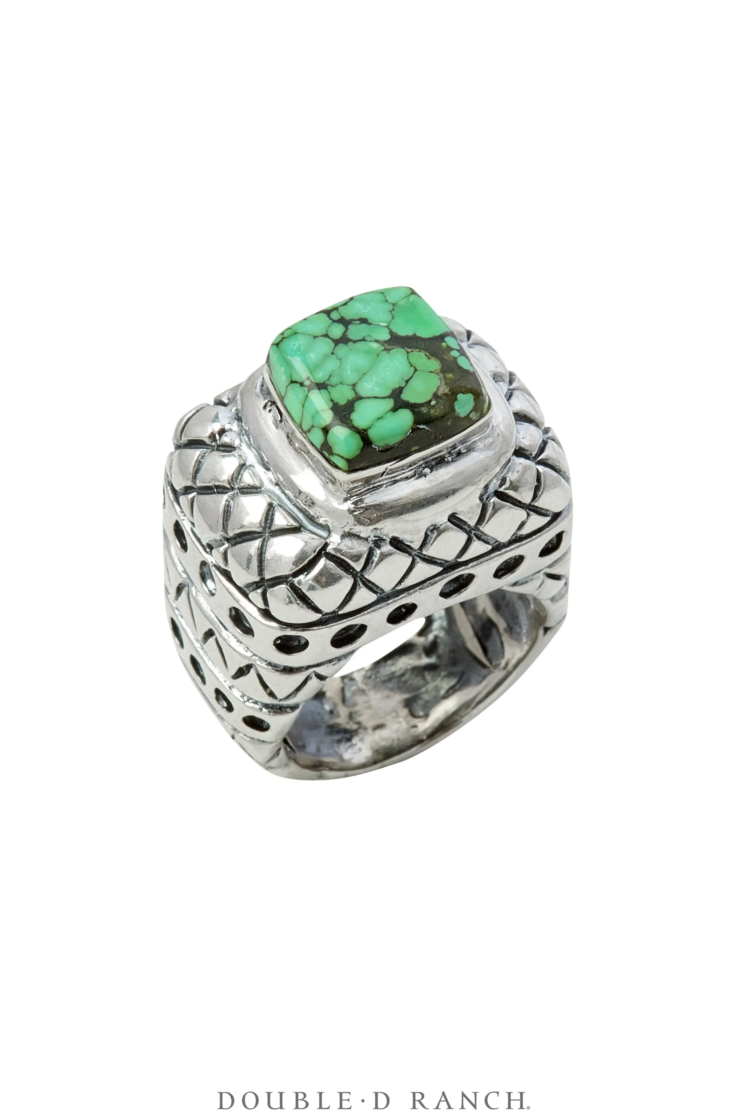 Ring, Dian Malouf, Turquoise, Sterling Silver, Hallmark, Contemporary, 1692