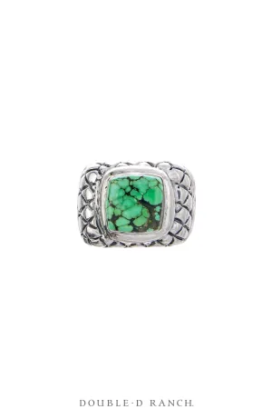 Ring, Dian Malouf, Turquoise, Sterling Silver, Hallmark, Contemporary, 1692