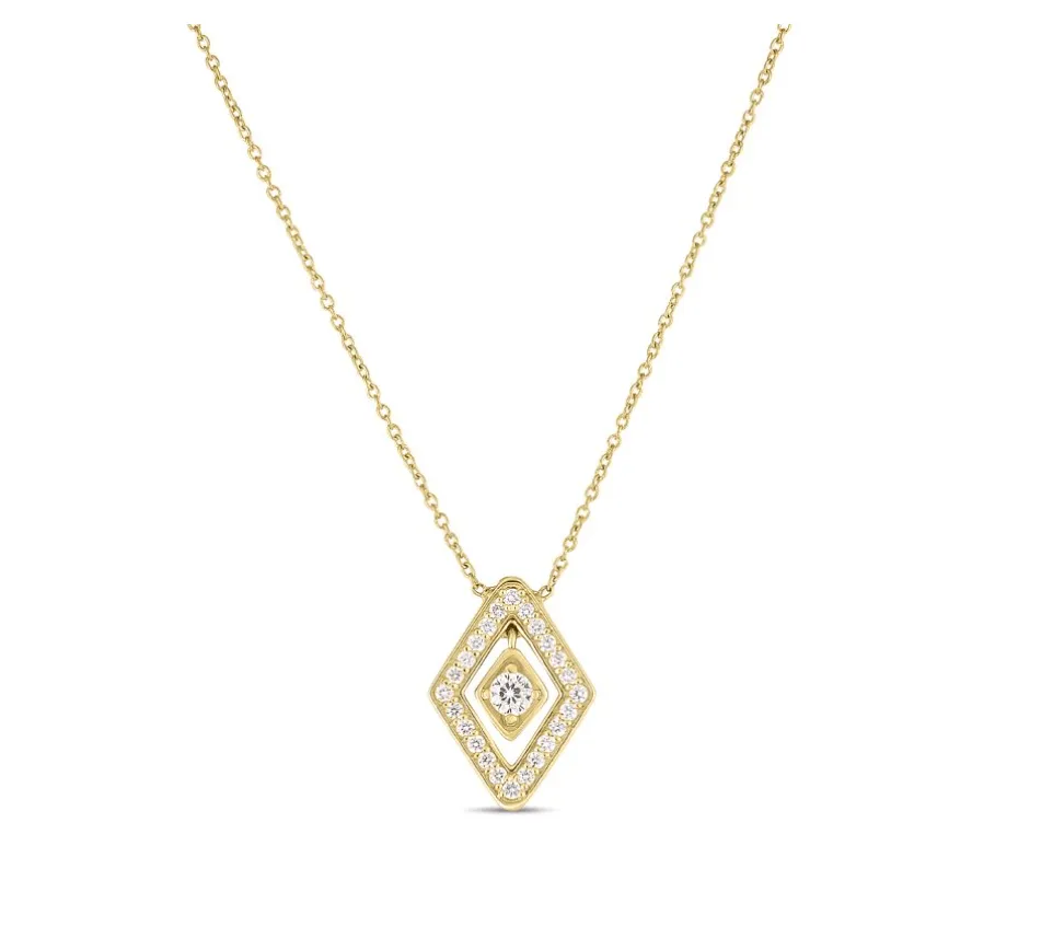Roberto Coin 18K Yellow Gold Diamante Small Diamond Necklace