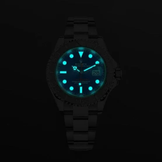 Rolex Yacht-Master 40 Stainless Steel Blue Dial Platinum Bezel Oyster Bracelet 126622 - New
