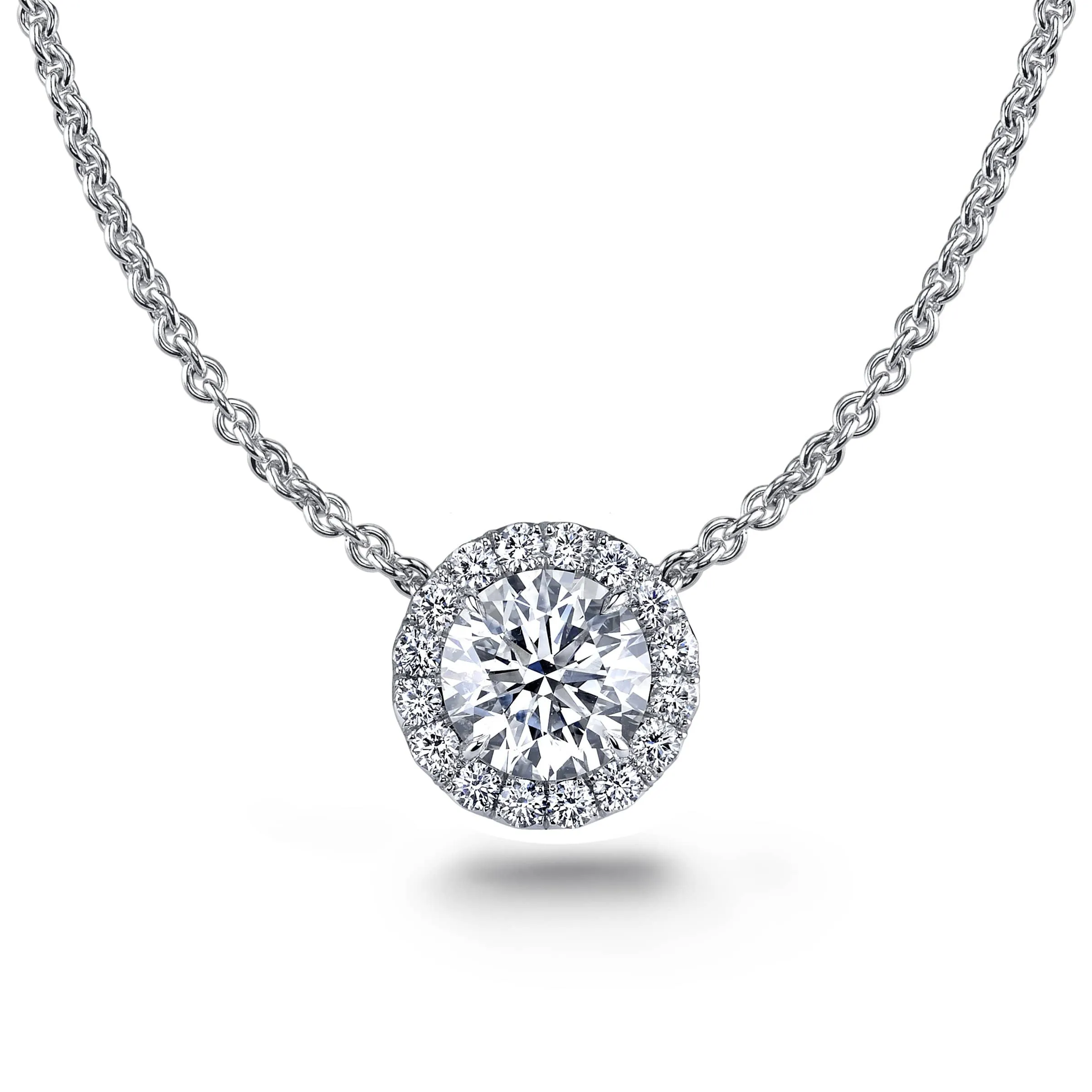 Round Brilliant Cut Diamond Necklace