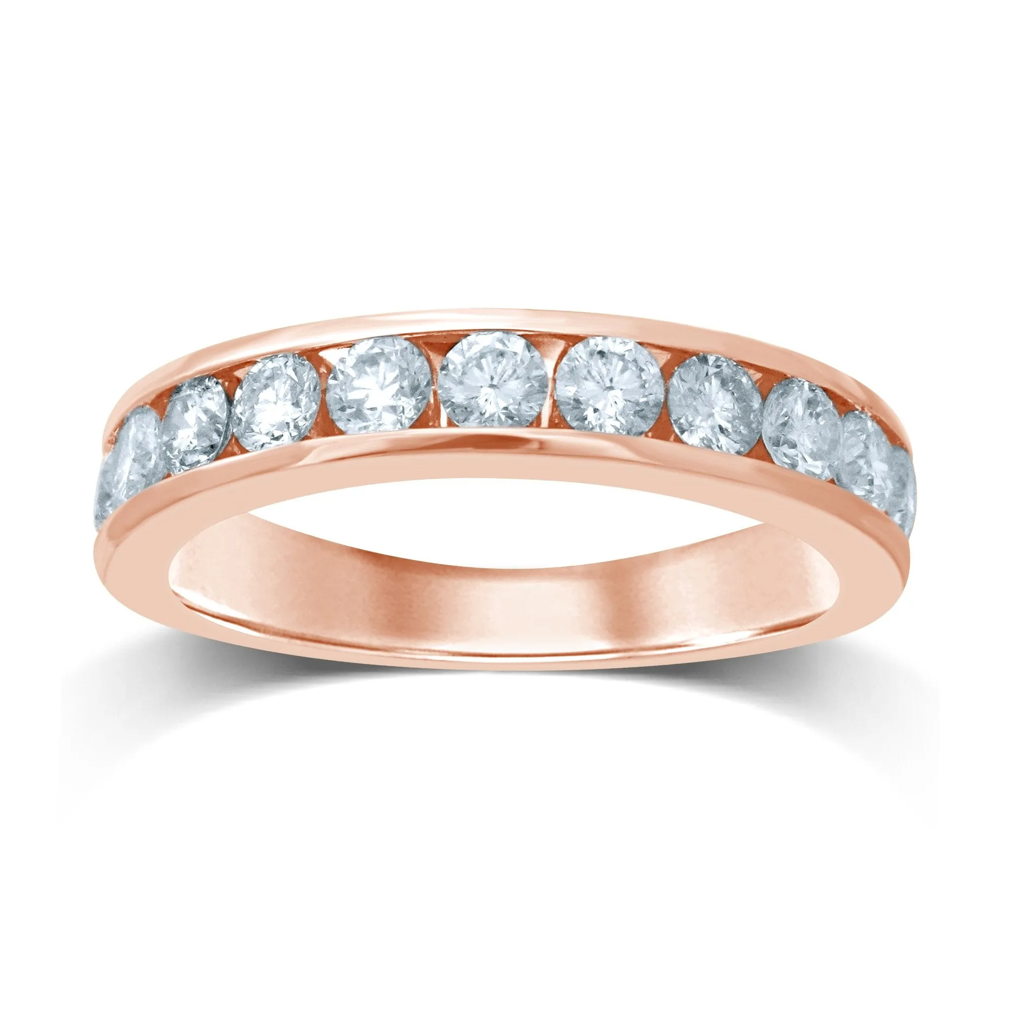 Round Cut Diamond Band - 0.52 Carats in 14KT Gold