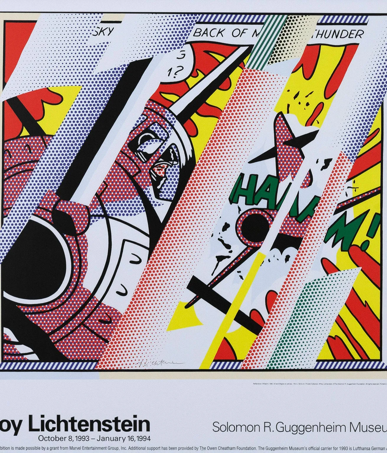 ROY LICHTENSTEIN "GUGGENHEIM" POSTER, 1993