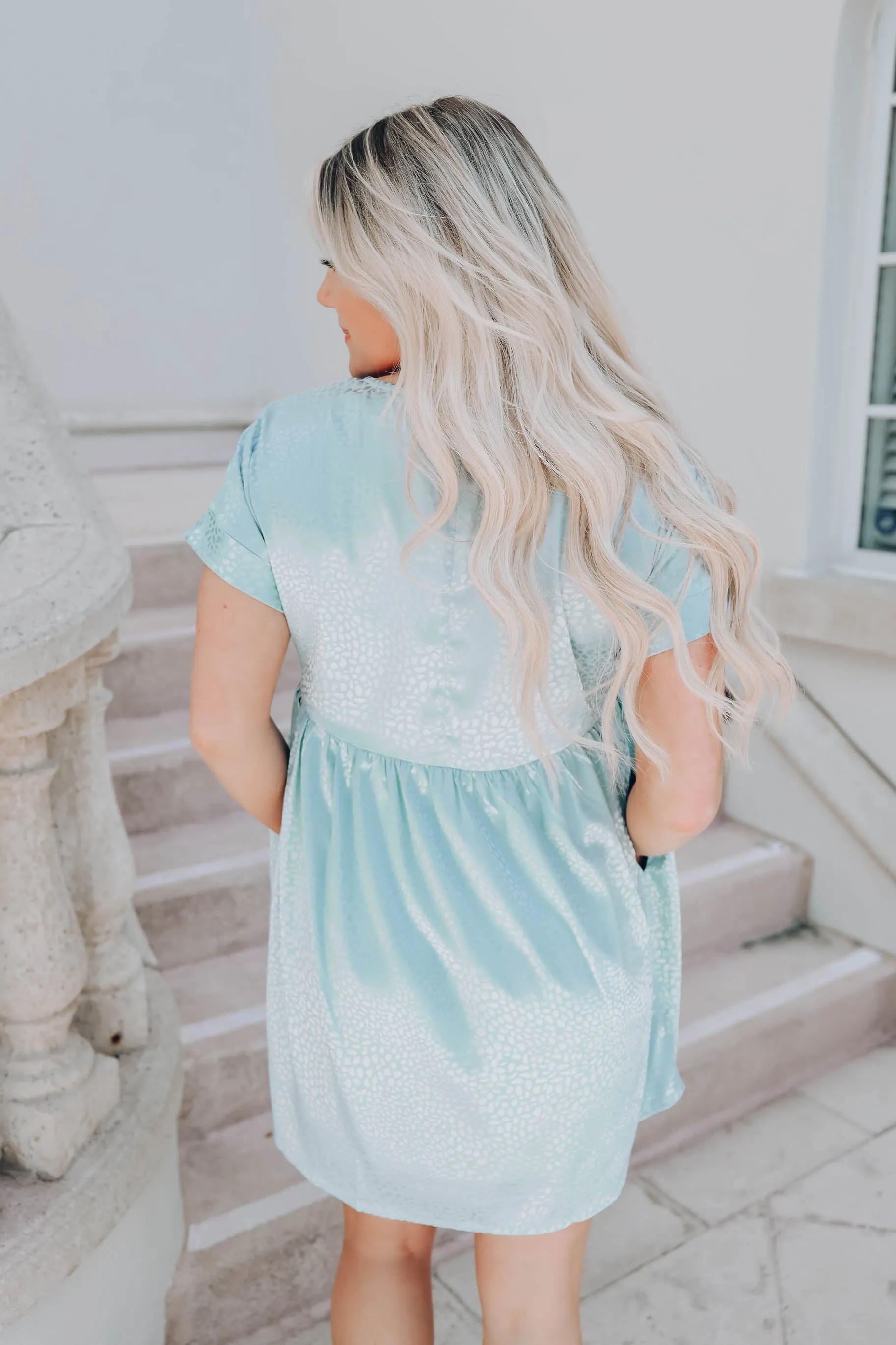 Sadie Satin Baby Doll Dress - Spearmint