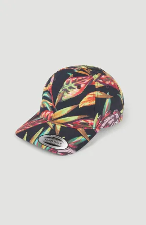 Seacoast Cap | Black Tropical Flower