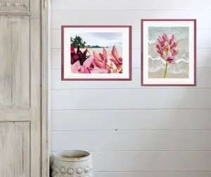 Set of 2: Diamond Head & Orchids Wall Art