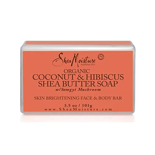 SheaMoisture Organic Coconut & Hibiscus Brightening Face & Body Bar 3.5oz