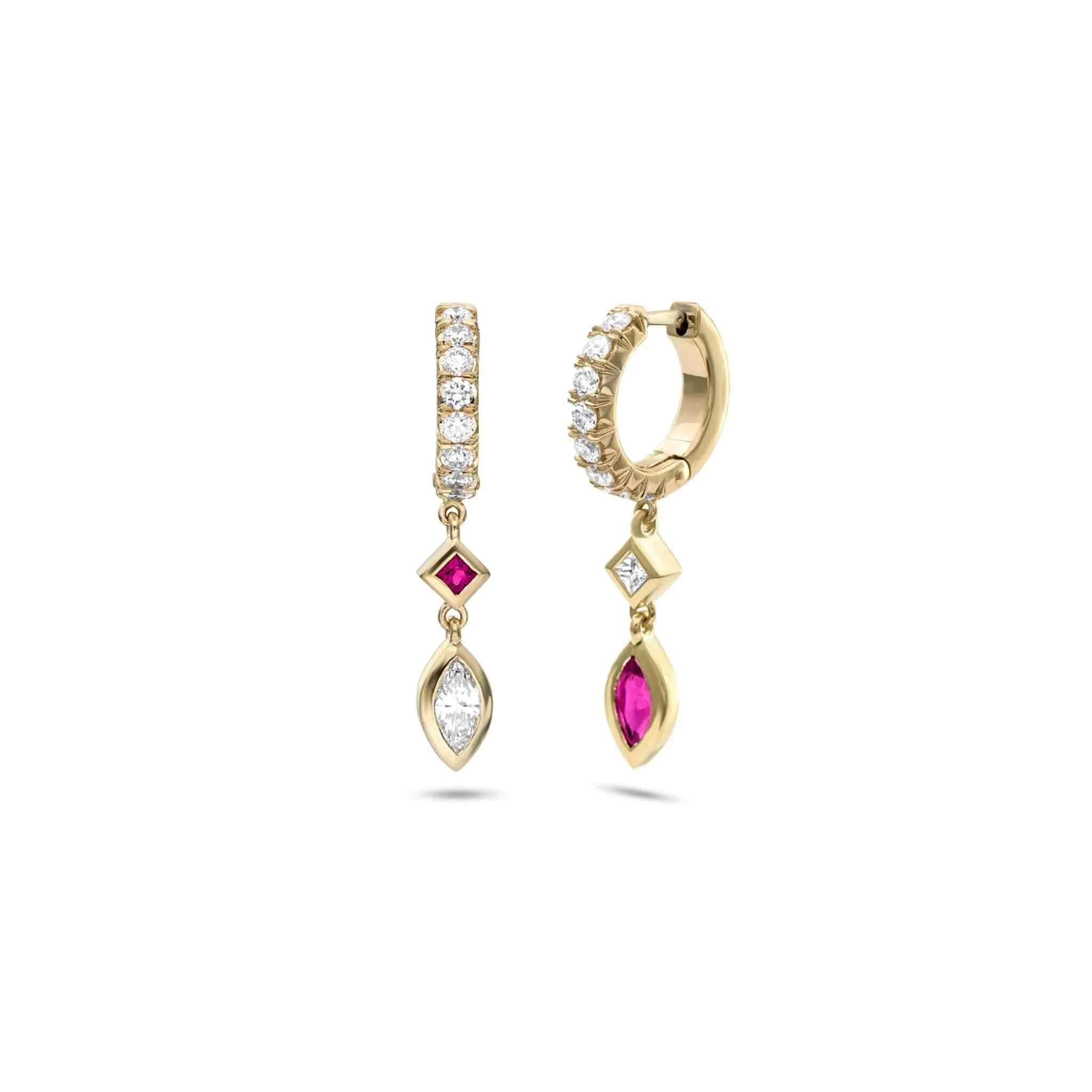 Sherrie Hoop with Diamonds & Rubies