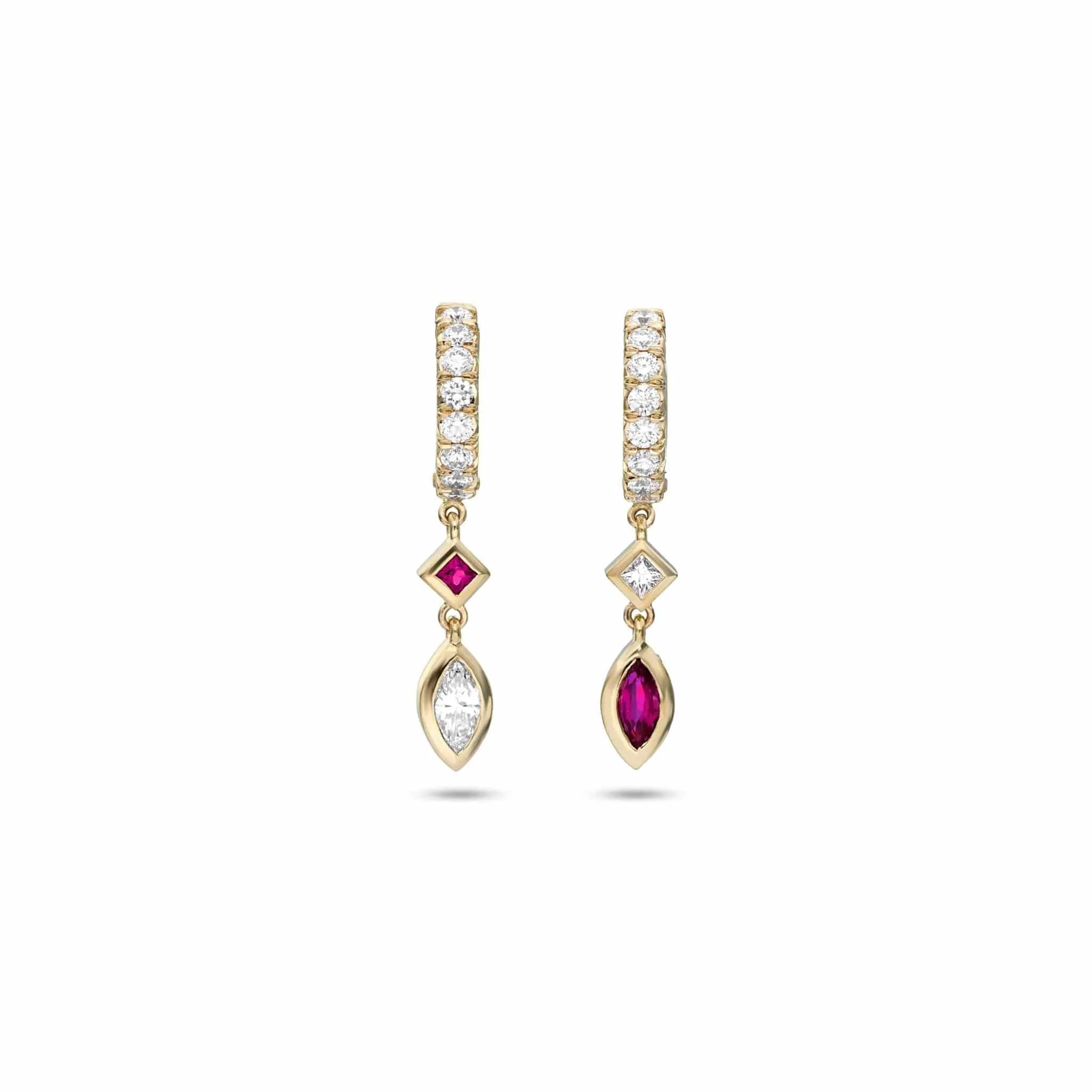 Sherrie Hoop with Diamonds & Rubies