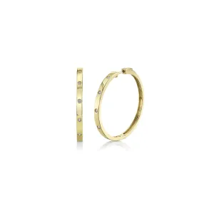 Shy Creation Burnished Diamond Hoops