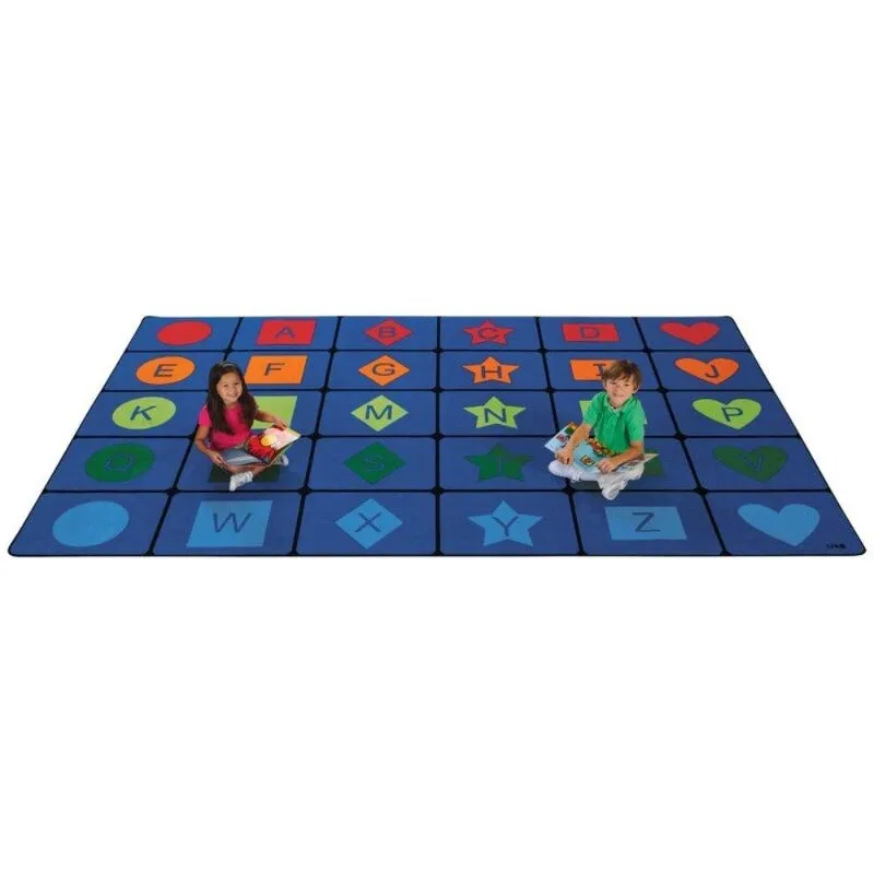 Simple Shapes and Alphabet Classroom Seating Rug