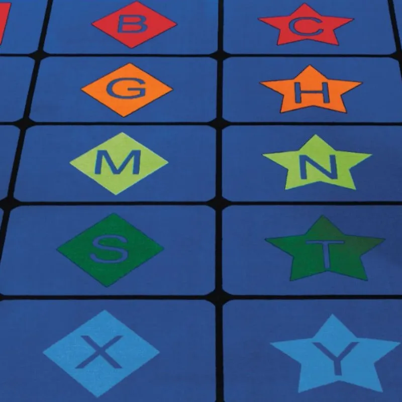 Simple Shapes and Alphabet Classroom Seating Rug