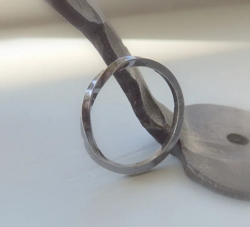 Simple silver ring