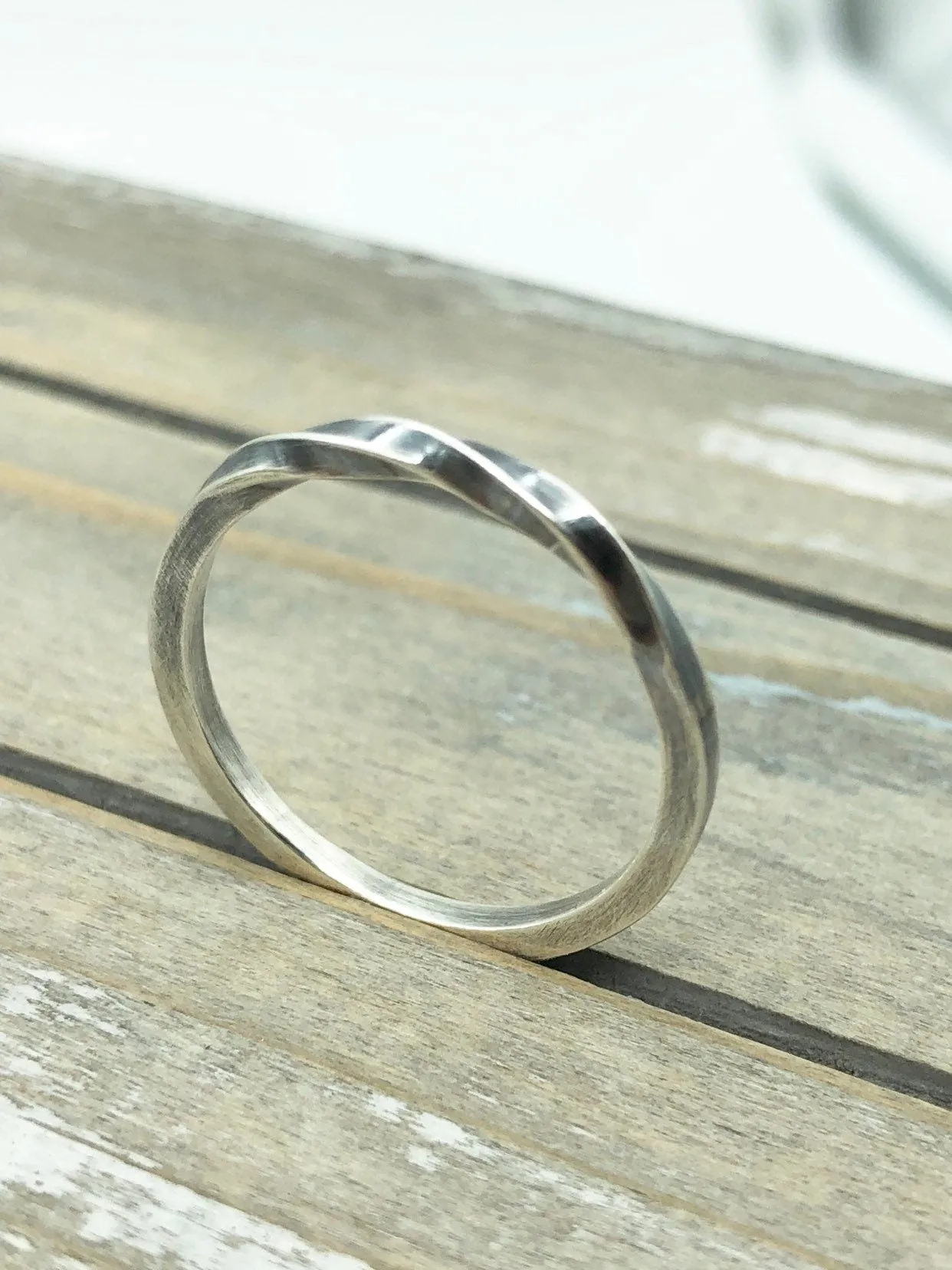 Simple silver ring