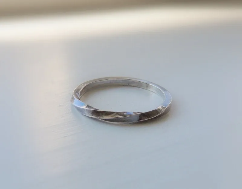 Simple silver ring
