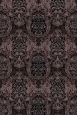 skull damask superwide wallpaper