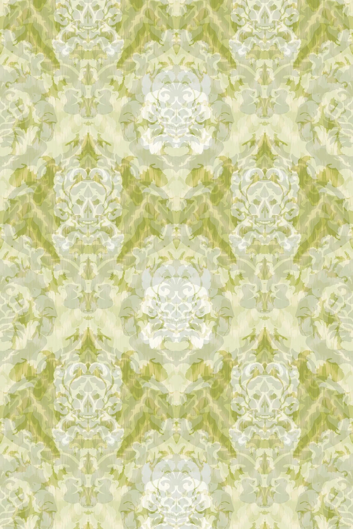 skull damask superwide wallpaper