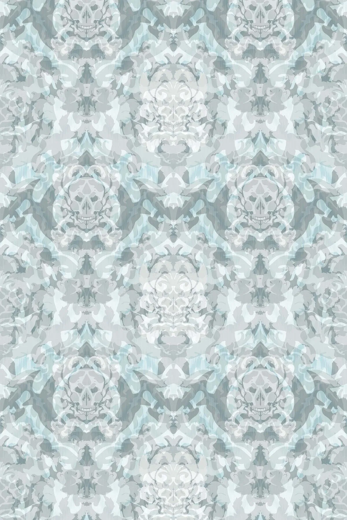skull damask superwide wallpaper