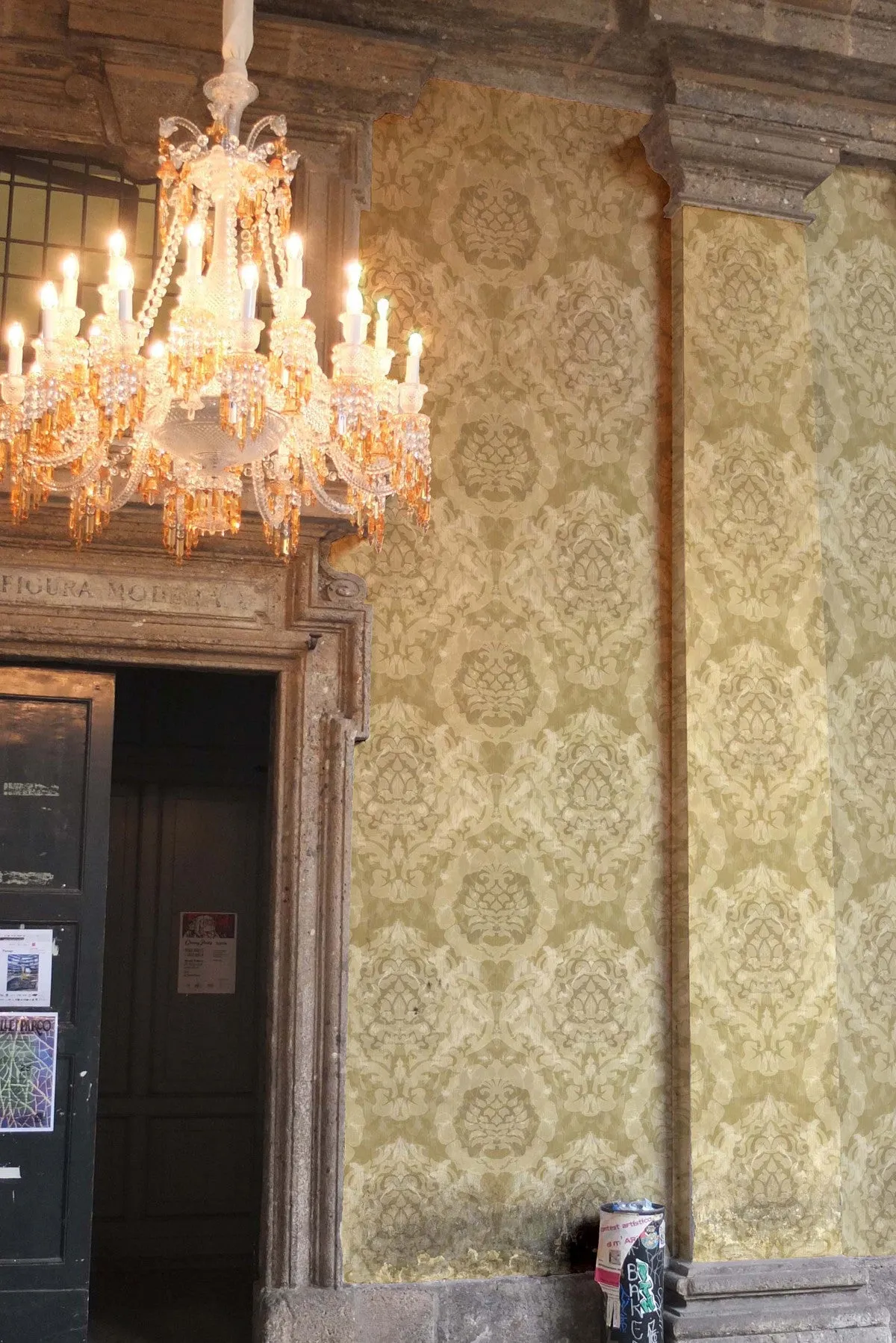 skull damask superwide wallpaper
