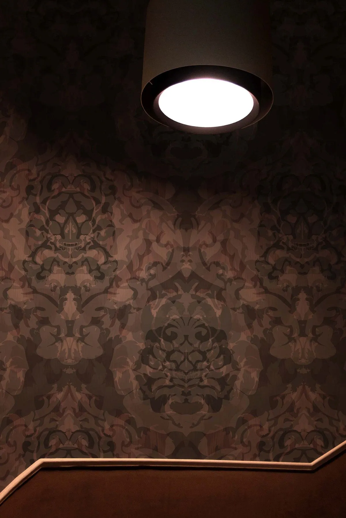 skull damask superwide wallpaper