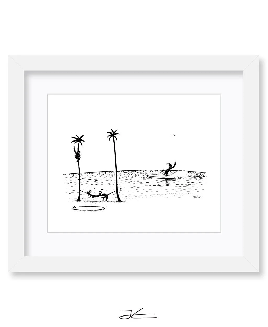 Sloth Tropical Fun - Print/ Framed Print