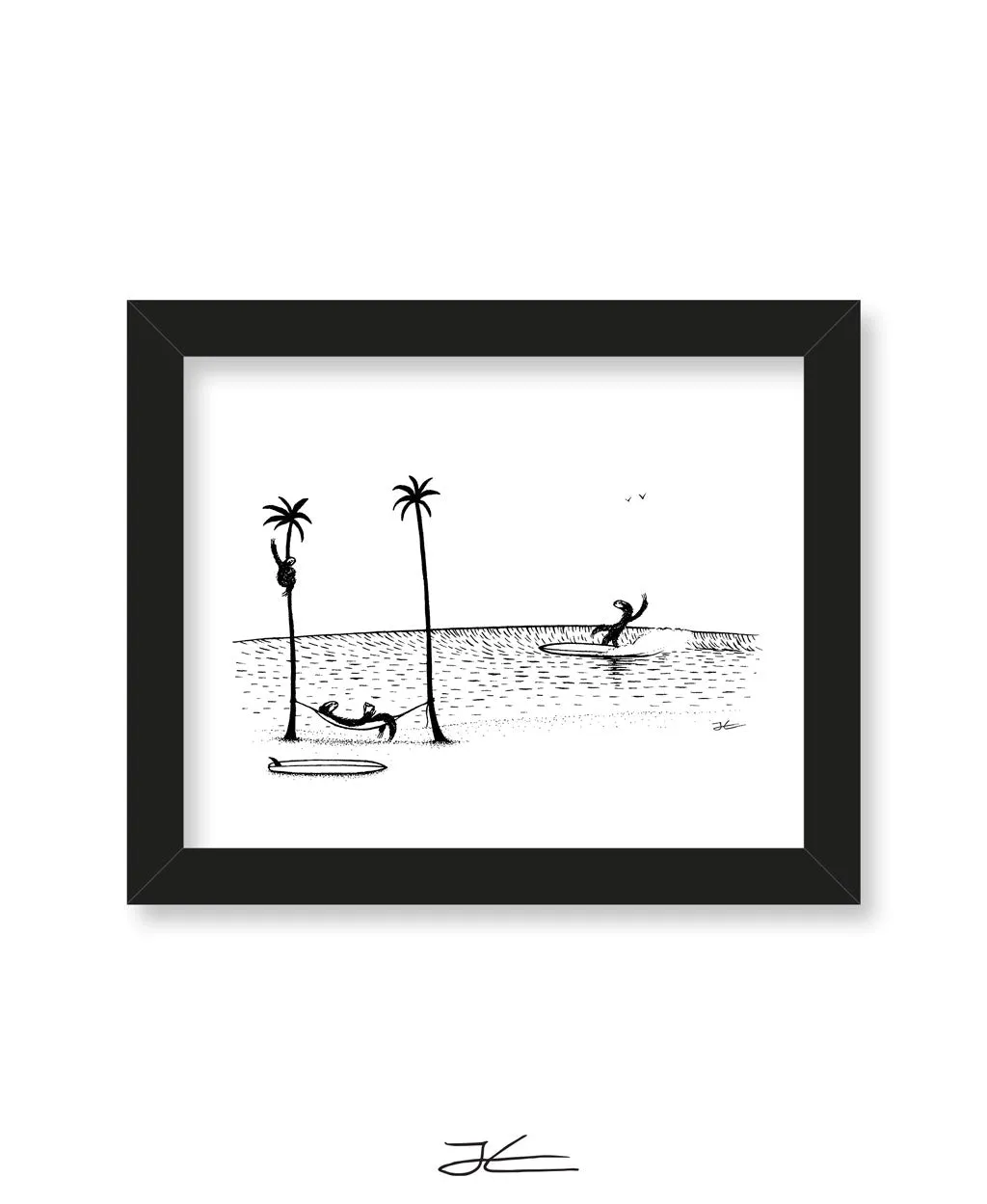 Sloth Tropical Fun - Print/ Framed Print