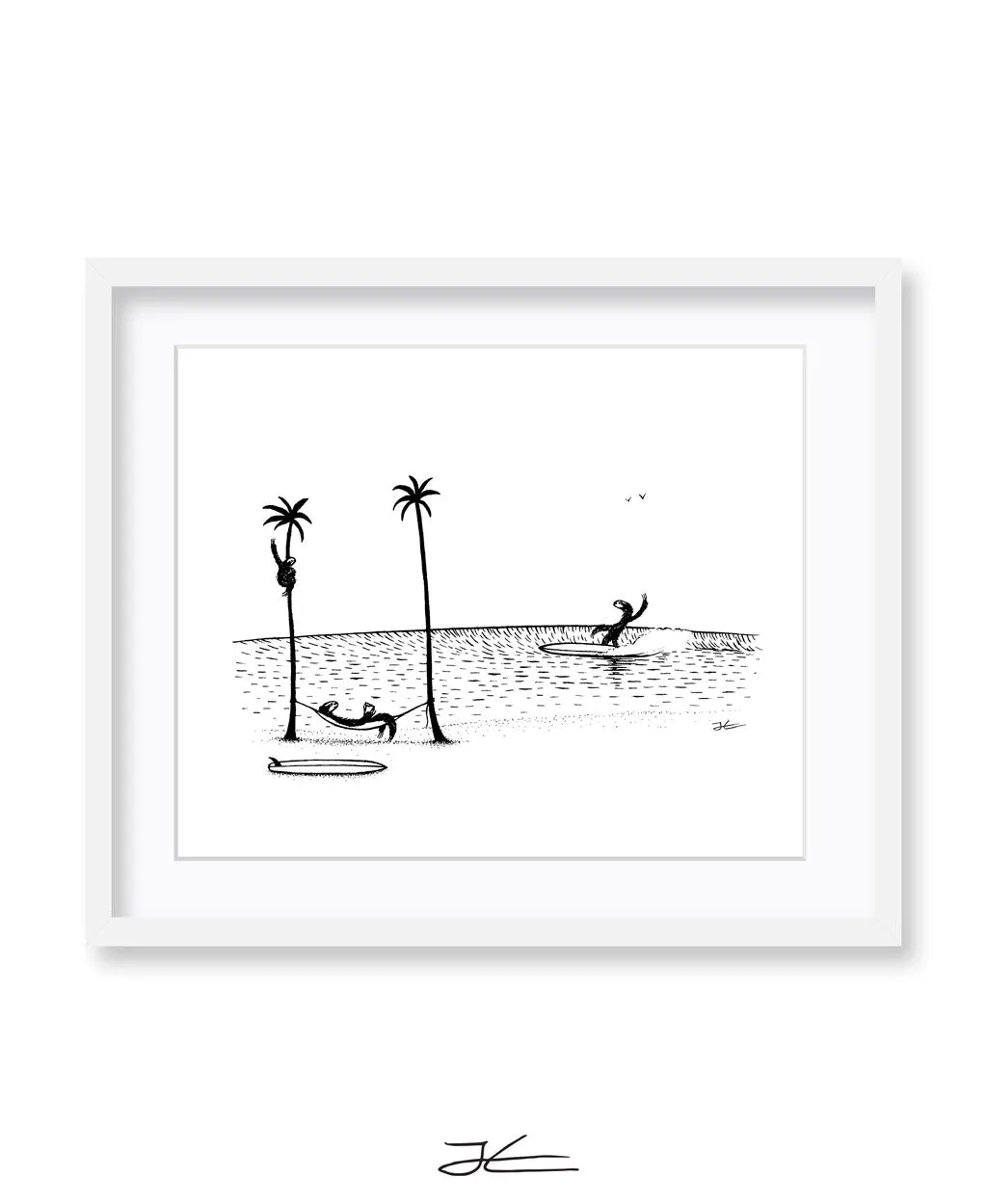 Sloth Tropical Fun - Print/ Framed Print