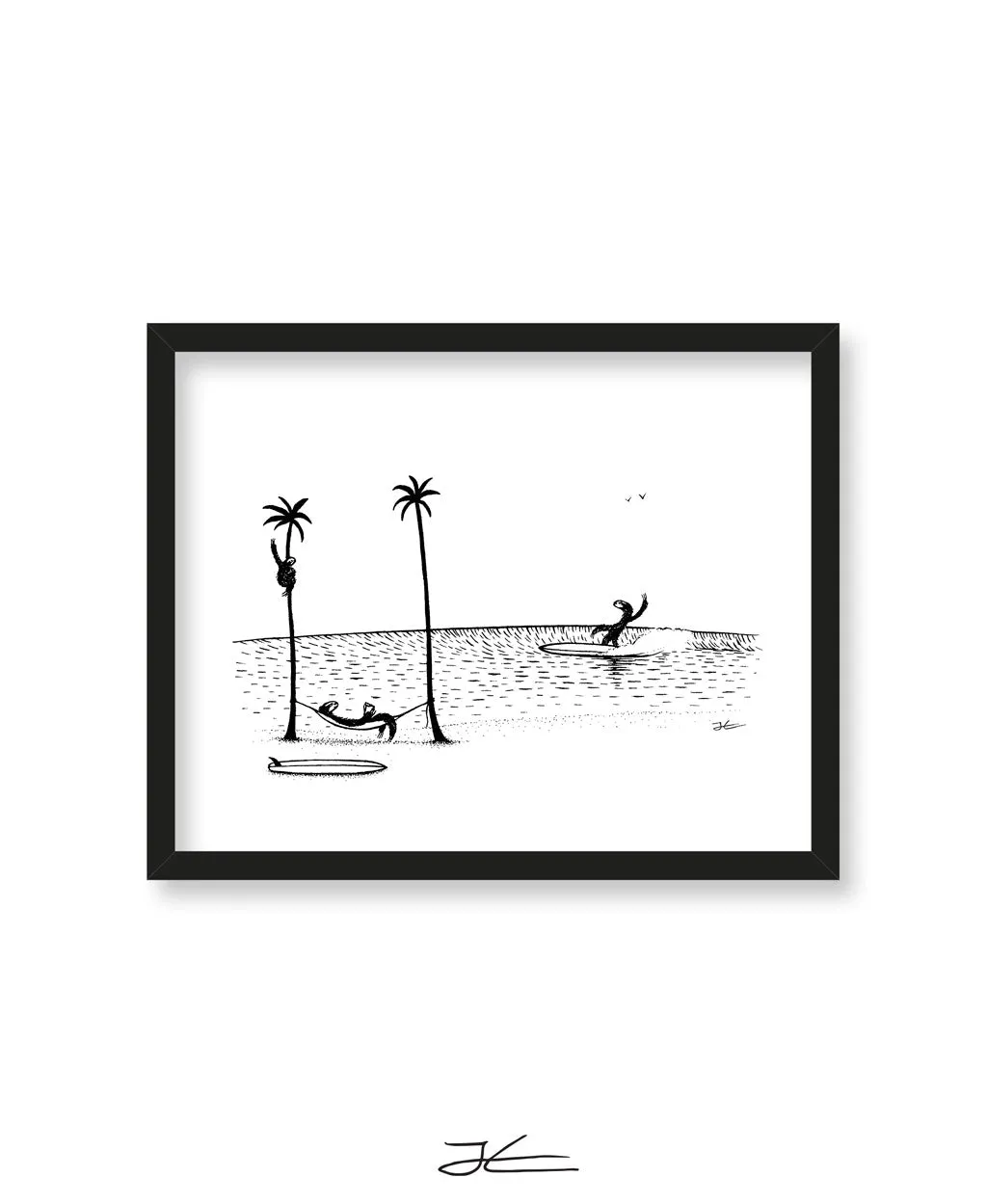 Sloth Tropical Fun - Print/ Framed Print