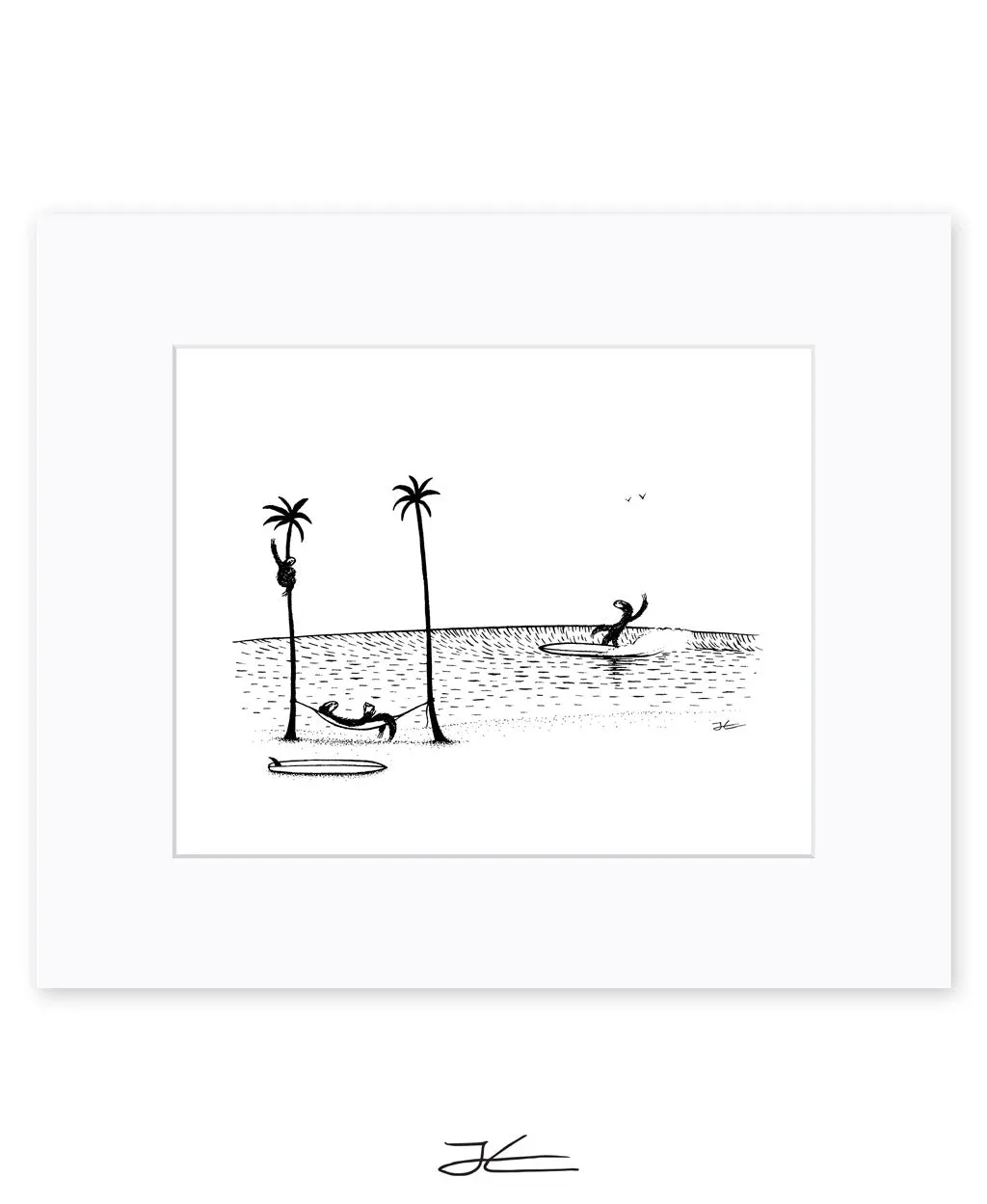 Sloth Tropical Fun - Print/ Framed Print