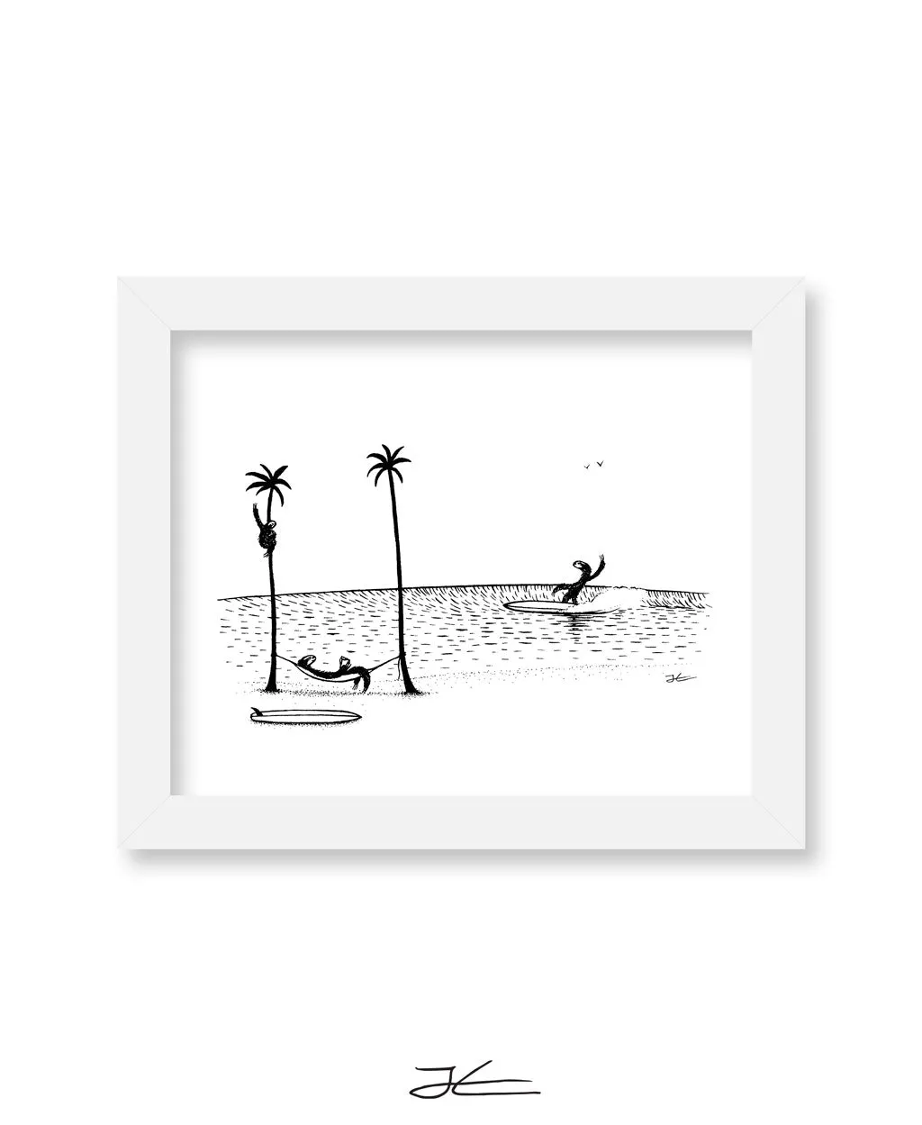 Sloth Tropical Fun - Print/ Framed Print