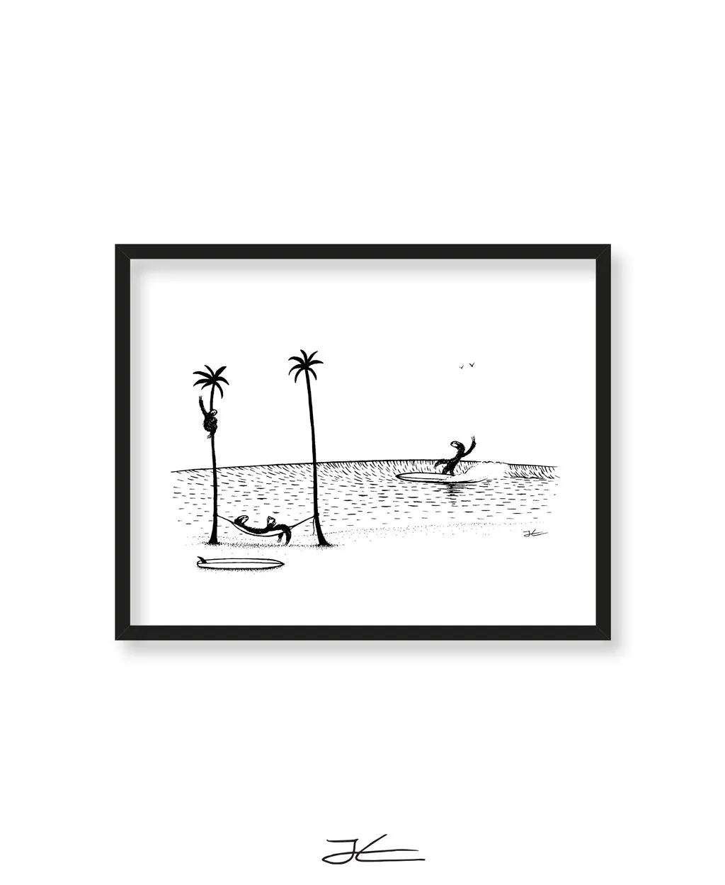 Sloth Tropical Fun - Print/ Framed Print