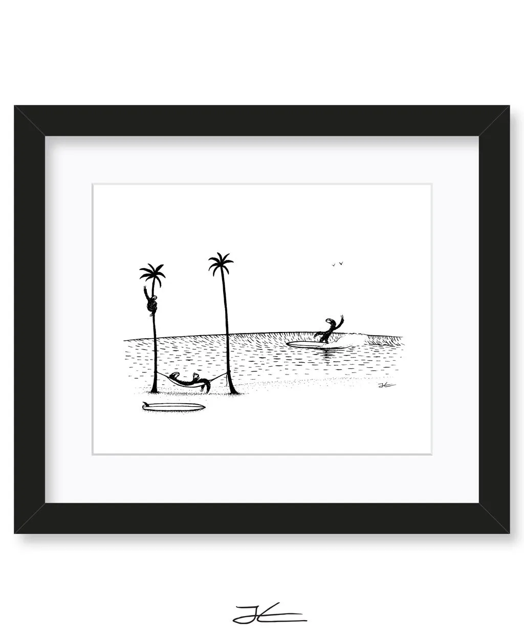 Sloth Tropical Fun - Print/ Framed Print