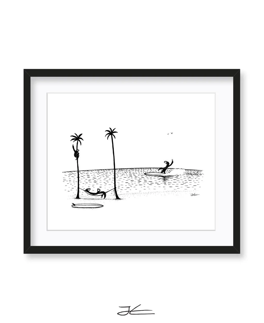 Sloth Tropical Fun - Print/ Framed Print