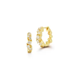 Small Confetti Diamond Hoop Earrings