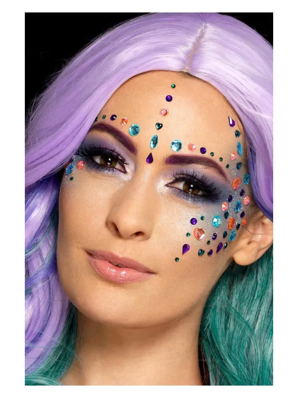 Smiffys Make-up FX, Pastel Jewel Face Gems