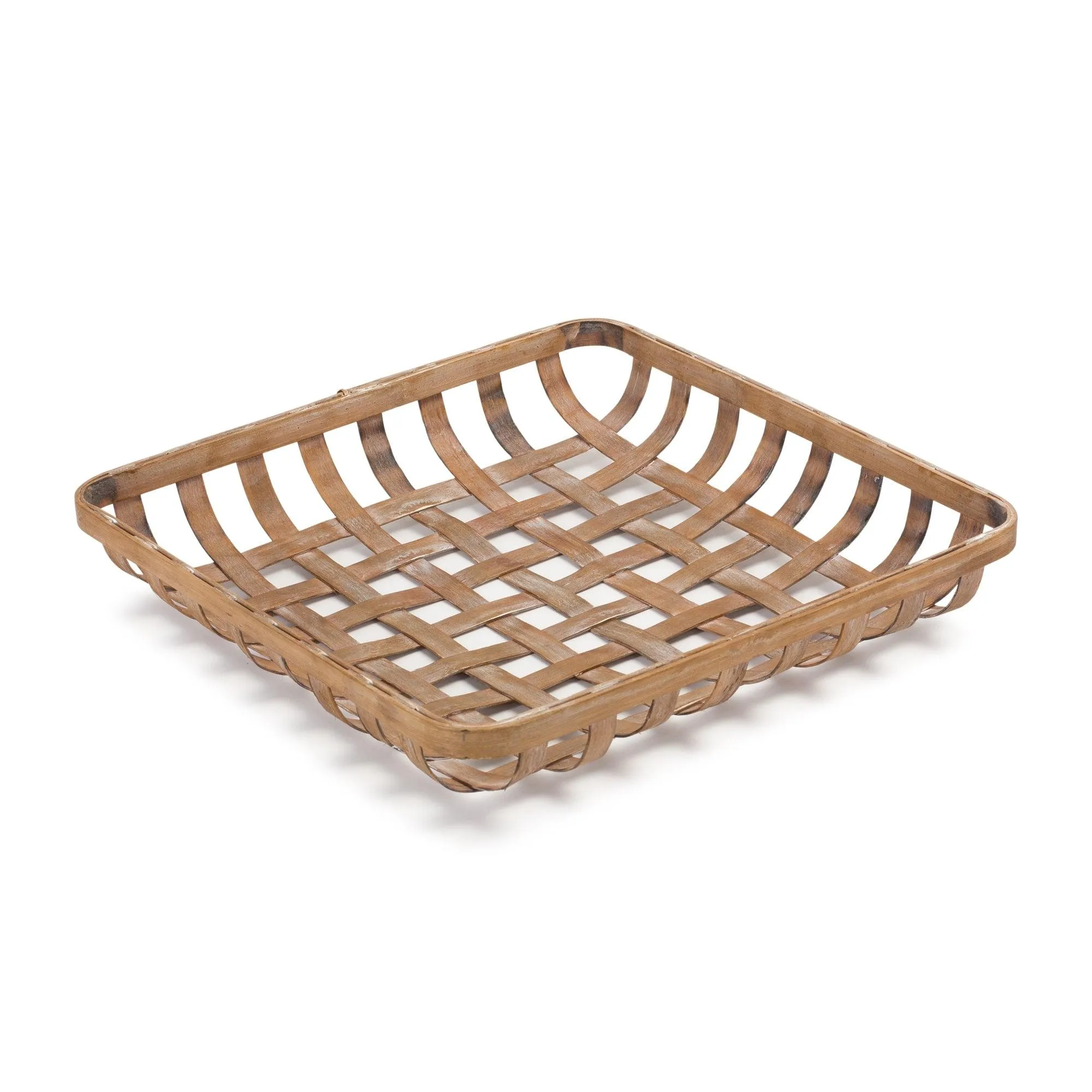 Square Bamboo Basket Tray (Set of 2)