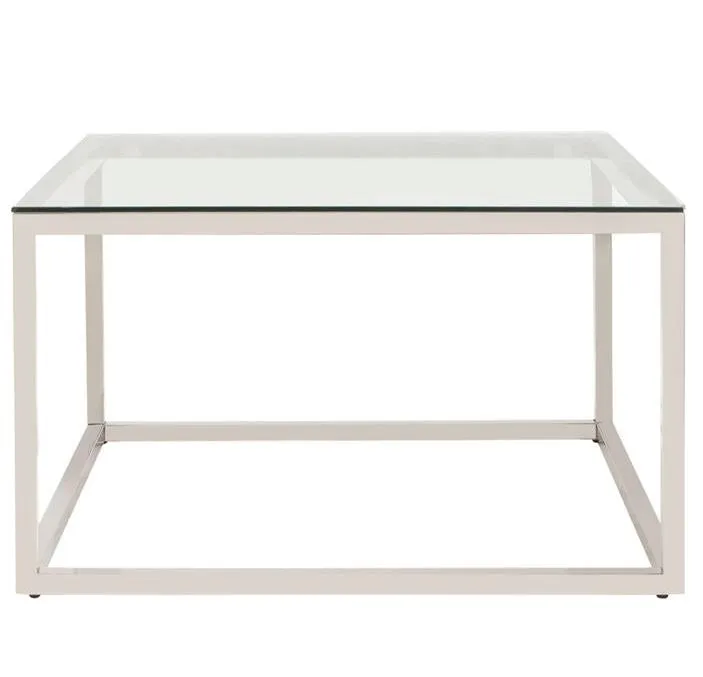 Square Stainless Steel Coffee Table - Howard Elliott