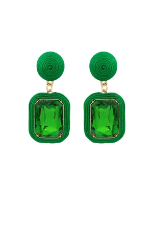 Square Thread Wrapping Earrings
